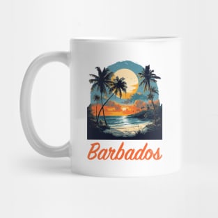 Barbados Sunset (with Orange Lettering) Mug